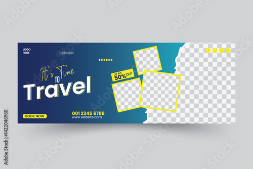 Minimalist Travel Facebook Cover Template for Tour Operators