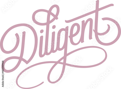 Diligent Handwritten Lettering.