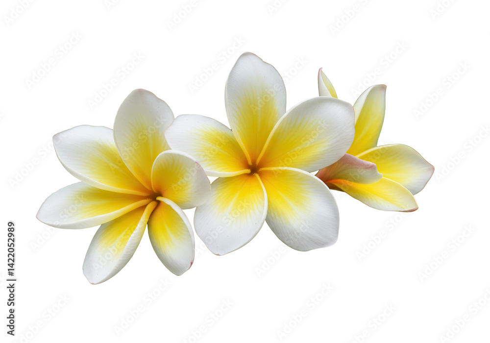 Naklejka premium Plumeria blossoms close up