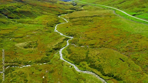 Aerial view of the Oberalp Pass in Switzerland.