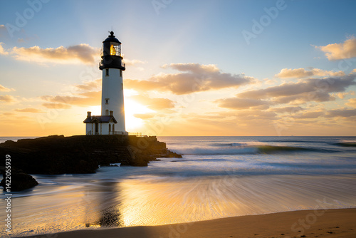 Wallpaper Mural lighthouse at sunset Torontodigital.ca