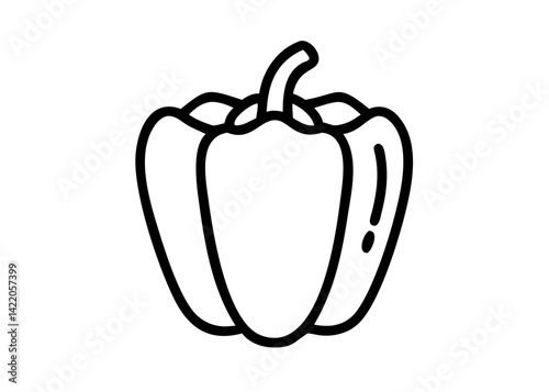 Vegetables in season in summer. green bell pepper.