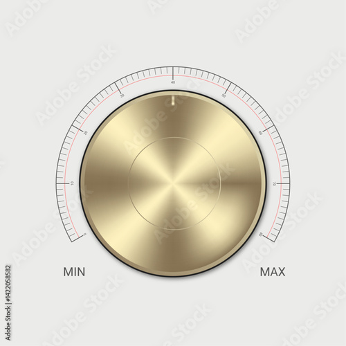 Golden Regulator Volume Button vector