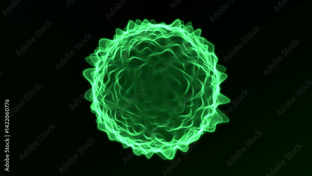 Glowing green toxic energy orb , abstract radioactive sphere with swirling particles and plasma effects, 3D loop animation for sci-fi, hazard, and futuristic backgrounds Glowing green toxic energy orb , abstract radioactive sphere with swirling particles and plasma effects, 3D loop animation for sci-fi, hazard, and futuristic backgrounds