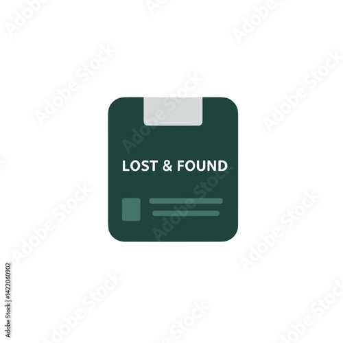Lost and found icon for airport services and hotel directories