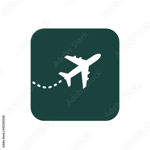 Airplane flight icon for travel websites and airline booking apps
