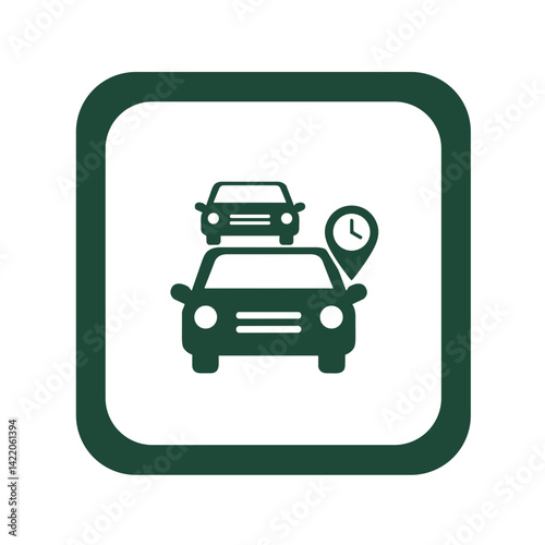 Traffic congestion icon for navigation apps and travel planning tools