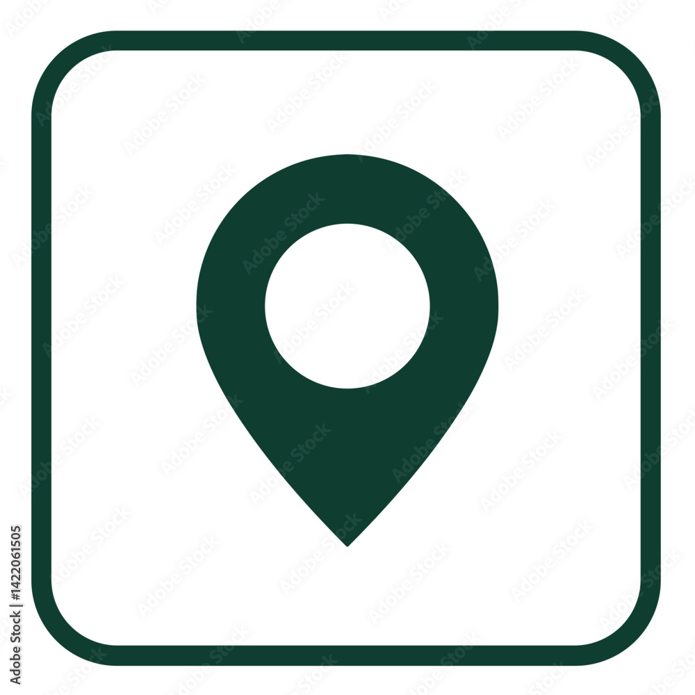 Location pin icon for maps and travel applications Location pin icon for maps and travel applications