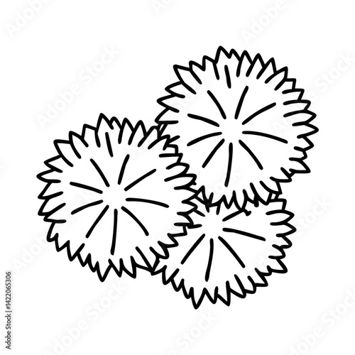 cheerleading pom poms icon, cheerleading pom poms line art - simple line art of cheerleading pom poms, perfect for cheerleading pom poms logos and icons