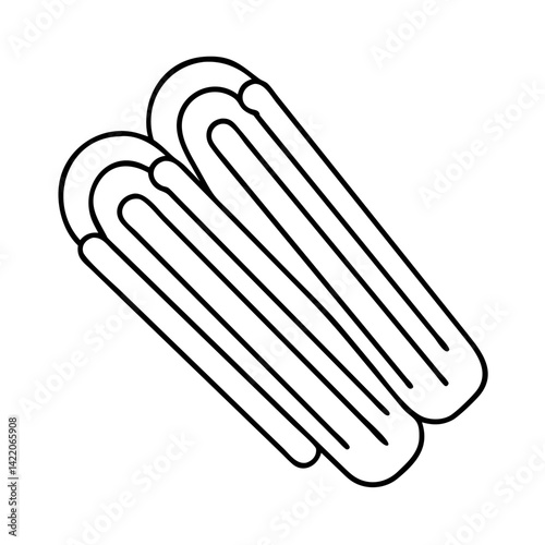 churro icon, churro line art - simple line art of churro, perfect for churro logos and icons