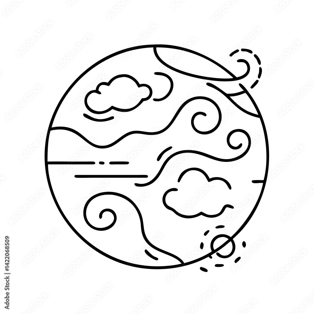 earth with wind swirl icon, earth with wind swirl line art - simple line art of earth with wind swirl, perfect for earth with wind swirl logos and icons earth with wind swirl icon, earth with wind swirl line art - simple line art of earth with wind swirl, perfect for earth with wind swirl logos and icons