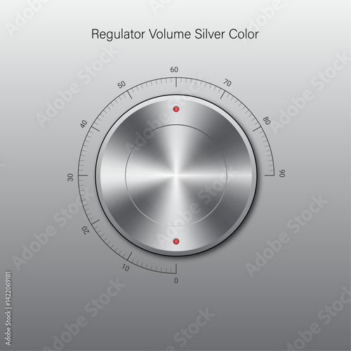 Regulator Volume silver color with number bar