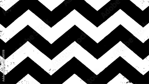 A black and white chevron patterned isolated white background. A visually appealing black and white zigzag pattern, perfect for adding a touch of simplicity and style to any project or design,
