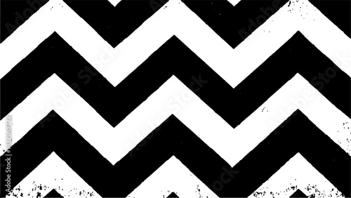A black and white chevron patterned isolated white background. A visually appealing black and white zigzag pattern, perfect for adding a touch of simplicity and style to any project or design,
