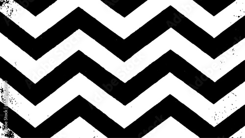 A black and white chevron patterned isolated white background. A visually appealing black and white zigzag pattern, perfect for adding a touch of simplicity and style to any project or design,