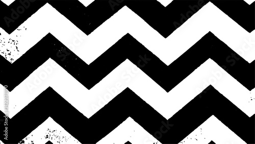 A black and white chevron patterned isolated white background. A visually appealing black and white zigzag pattern, perfect for adding a touch of simplicity and style to any project or design,