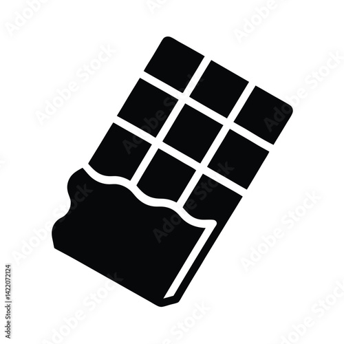 chocolate bar stencil icon silhouette vector illustration