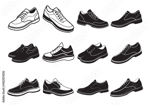 Shoes  silhouette vector