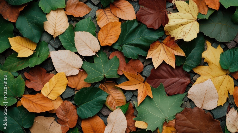 Vibrant Array of Colorful Leaves Showcasing Autumn's Natural Beauty Vibrant Array of Colorful Leaves Showcasing Autumn's Natural Beauty