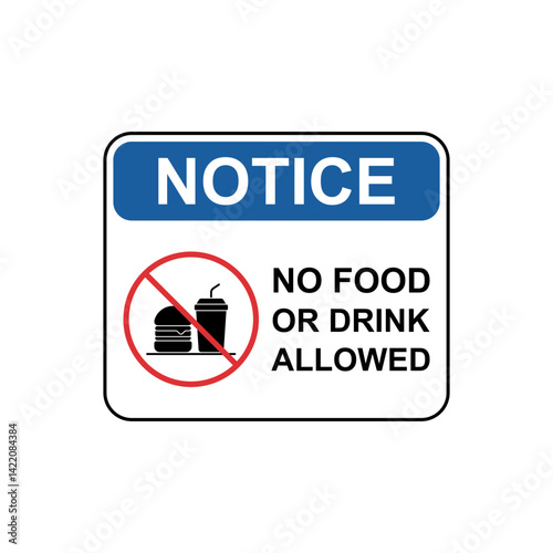 caution no food and drink zone sign vector design Free Download caution no food and drink zone sign vector design - GFXLoad