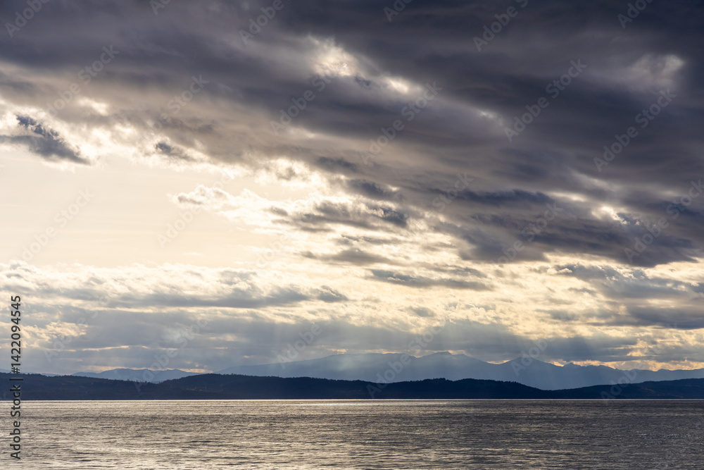 Dramatic Cloudscape Over the West Coast Waters of British Columbia, Canada Dramatic Cloudscape Over the West Coast Waters of British Columbia, Canada