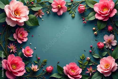 Intricate blooms, swirling vines, dense petals, luxury, graphic, botanical