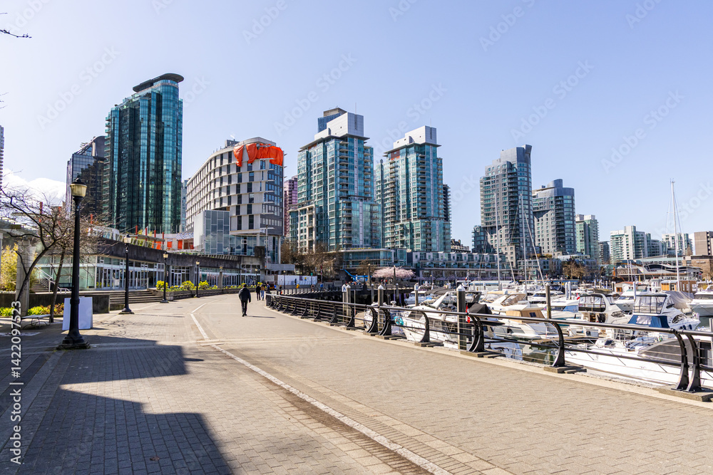 Modern Waterfront Urban Scenery in Downtown Vancouver, BC, Canada Modern Waterfront Urban Scenery in Downtown Vancouver, BC, Canada