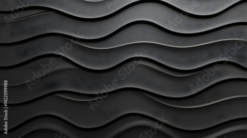 Dark Grey Wavy Texture Background
