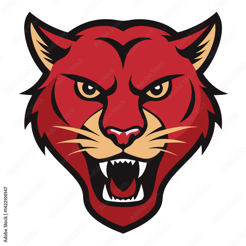 Obraz premium puma or panther head logo vector 