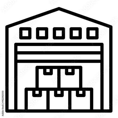 Warehouse Storage  Icon Element For Design