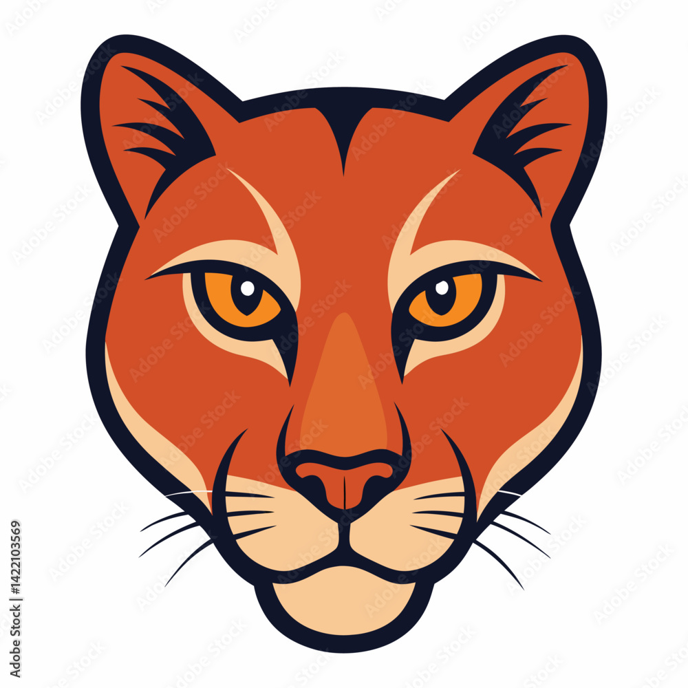 Fototapeta premium puma or panther head logo vector 