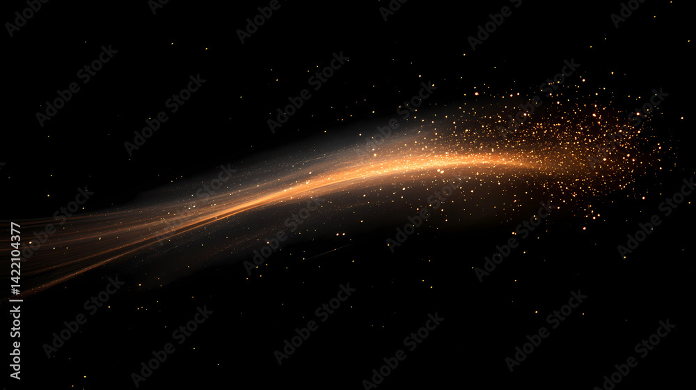 Sharp streaking luminosity abstract motion aurora trail swift starlight misty streaks vortex glow. Starlight Fibers. Illustration