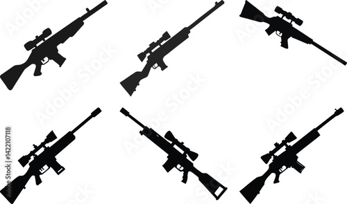 Sniper Rifle Silhouettes Collection