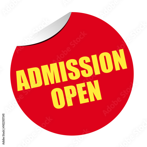 Admission open sticker icon