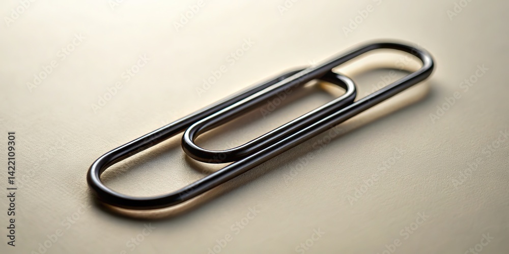 Black Paperclip Close Up Minimalist Black Paperclip Close Up Minimalist