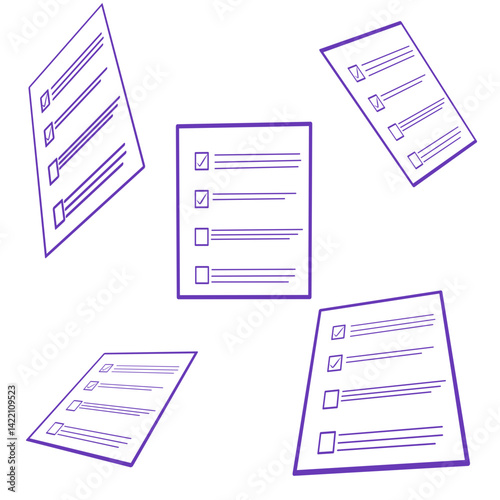 Abstract vector illustration of a document flyers 