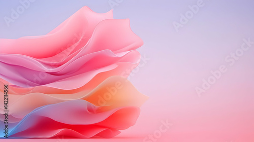 Abstract Pastel Pink Waves Background Texture