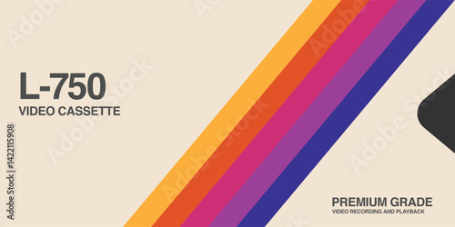 betamax vhs cassette cover mockup 90s 80s memories nostalgia retro colors