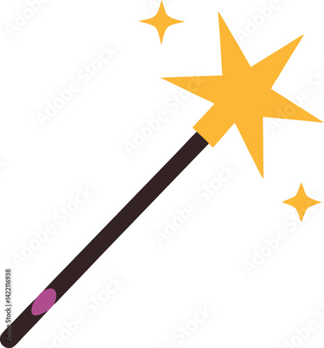 magic wand and stars
