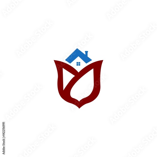 Free Download Abstract Home and Shield Logo Design Secure and Modern Vector Graphics - GFXLoad