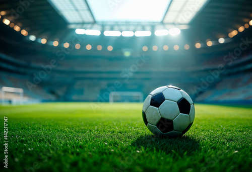soccer ball on stadium