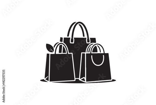 Stack of shopping bags in various sizes