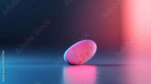 Abstract Pill with Pink and Blue Neon Lighting