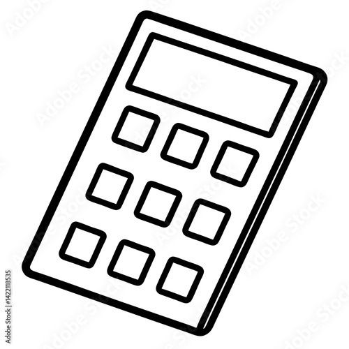 "AI Graphics Design File - Calculator with White Background for Digital Product Creation"