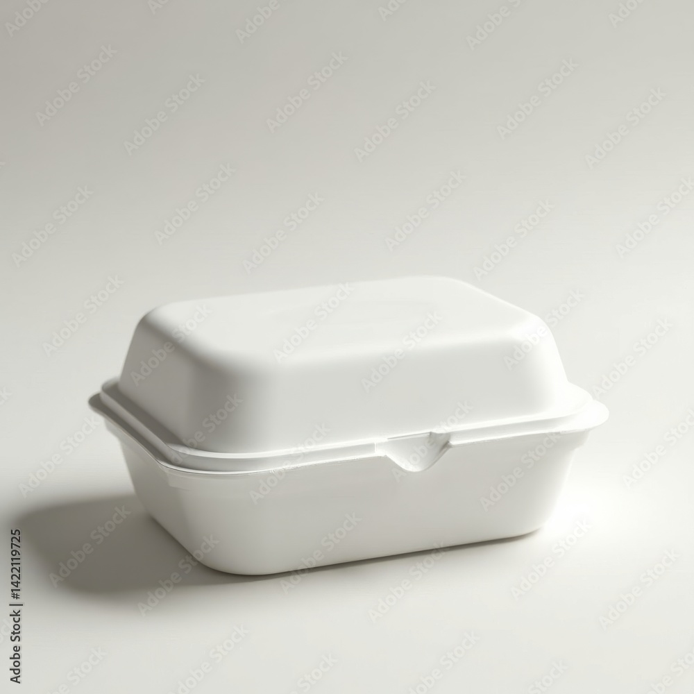White Clamshell Container White Clamshell Container