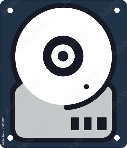 vector illustration of a disk