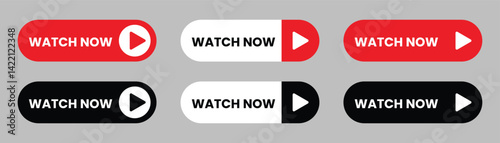 Play button vector illustration. watch now button vector illustration design element