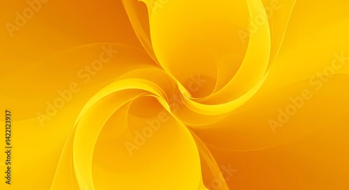 Abstract orange and yellow backgrounds with flowing yellow lines evoke a vibrant, energetic design