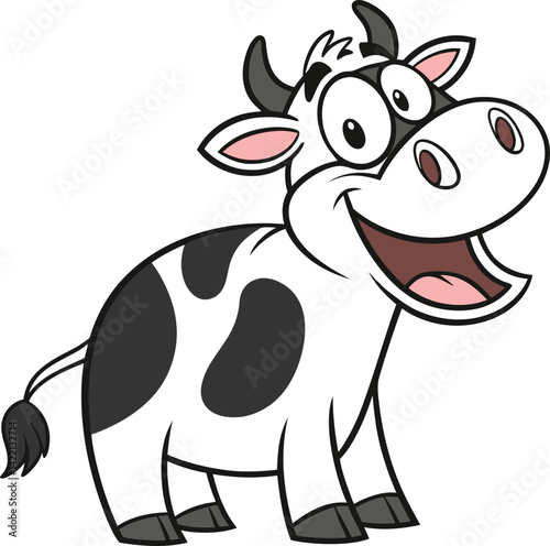 cow cartoon isolated on white