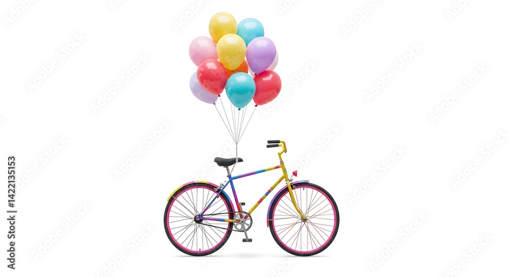 Fototapeta premium Bicycle with Balloons